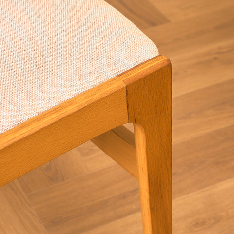 Danish set of 6 dining chairs in beech