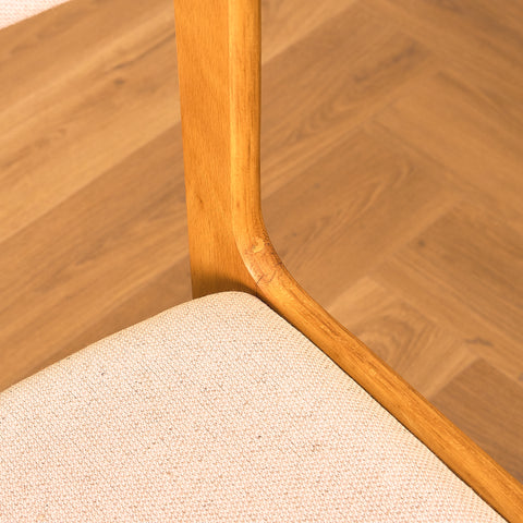 Danish set of 6 dining chairs in beech