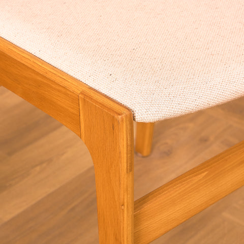 Danish set of 6 dining chairs in beech