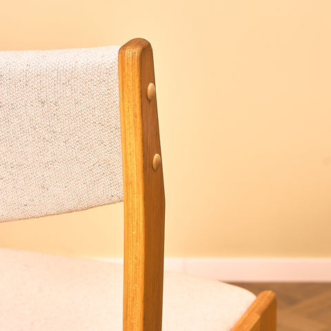 Danish set of 6 dining chairs in beech