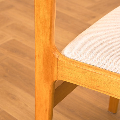 Danish set of 6 dining chairs in beech