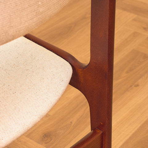 Danish set of 4 dining chairs in mahogany by Erik Buch for Nova Stolefabrik