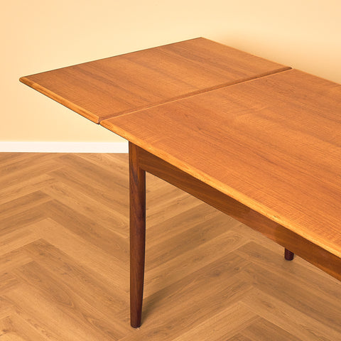 Teak and Walnut Dining Table