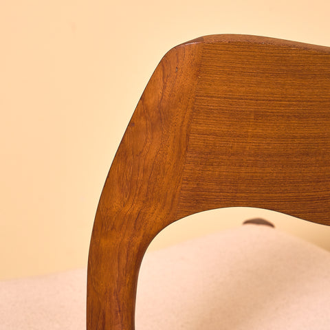 Danish set of 4 dining chairs 'model 71' by Niels O. Møller for J.L. Moller
