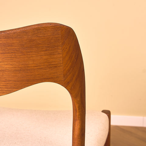 Danish set of 4 dining chairs 'model 71' by Niels O. Møller for J.L. Moller