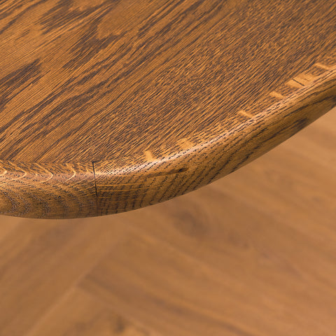Danish oval dining table in smoked oak by Skovby