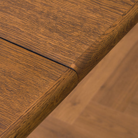 Danish oval dining table in smoked oak by Skovby