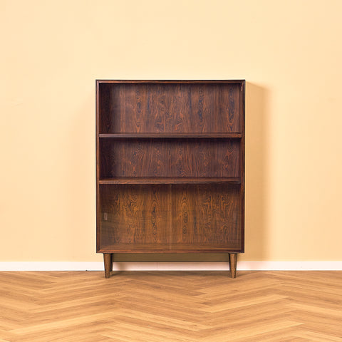 Santos Rosewood Bookshelf with Sliding Glass Doors