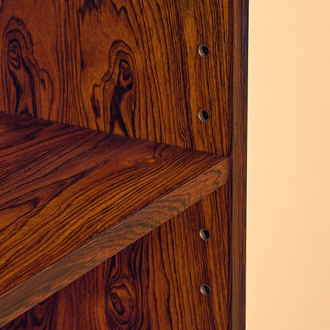 Santos Rosewood Bookshelf with Sliding Glass Doors