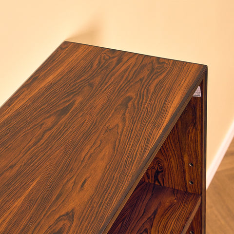 Santos Rosewood Bookshelf with Sliding Glass Doors