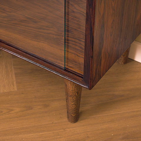 Santos Rosewood Bookshelf with Glass Doors