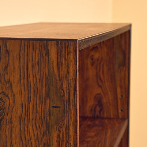 Santos Rosewood Bookshelf with Glass Doors