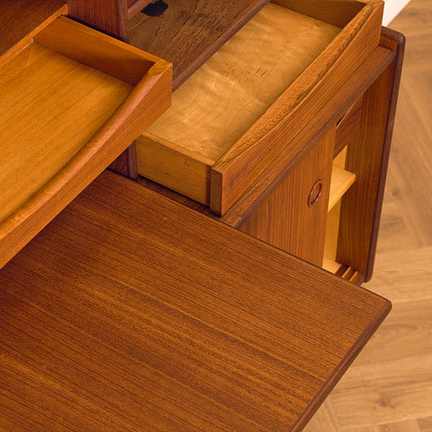 Bräntorps Teak Bookshelf with Writing Flap