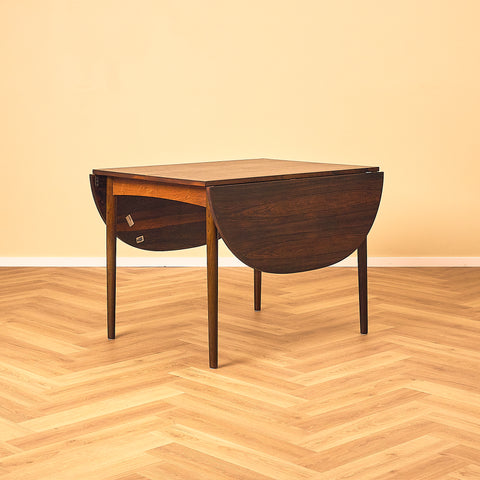 Arne Vodder Style Santos Rosewood Drop-leaf Dining Table