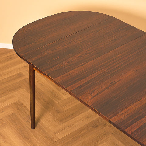 Arne Vodder Style Santos Rosewood Drop-leaf Dining Table