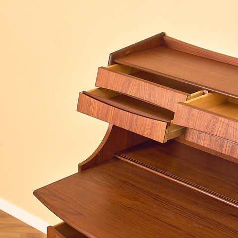 G. Falsig Teak Secretary Writing Desk