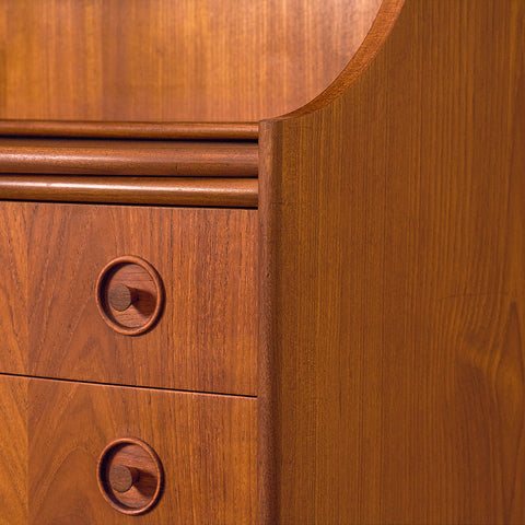 G. Falsig Teak Secretary Writing Desk