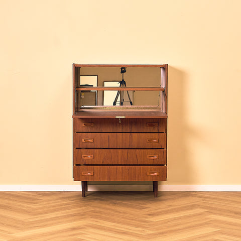 Edsbjerg Teak Chest of Drawers with Fall Front