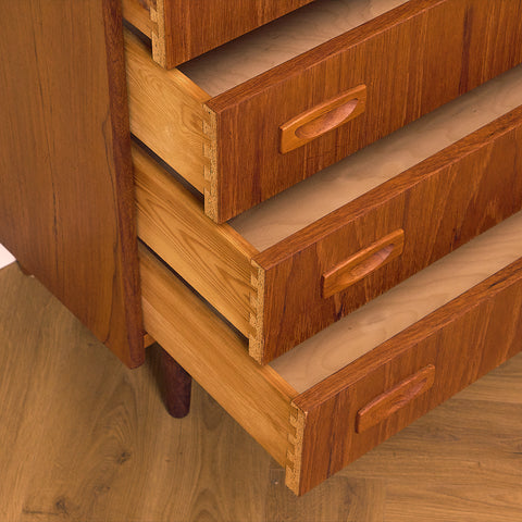 Edsbjerg Teak Chest of Drawers with Fall Front