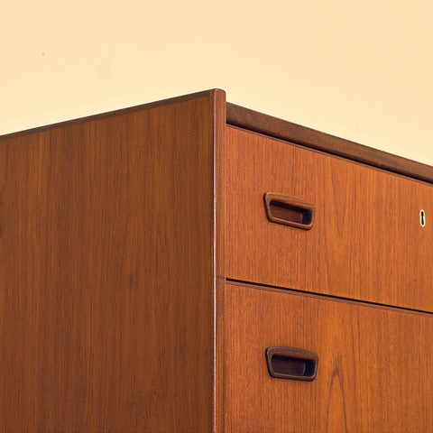 Tall Teak Chest of Drawers with Seven Drawers