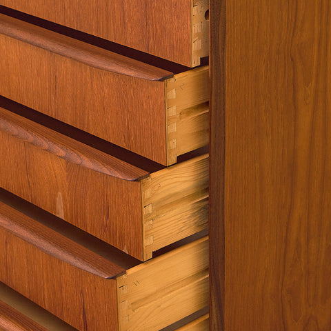 Danish Teak Chest of Six Drawers