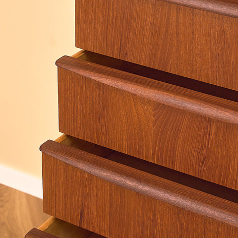Danish Teak Chest of Six Drawers