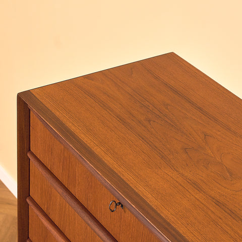 Danish Teak Chest of Six Drawers