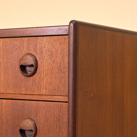 Teak Chest of Drawers with Round Pulls