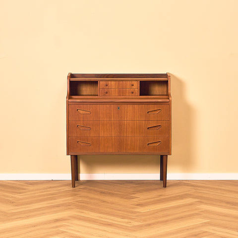 Small Teak Secretary Writing Desk