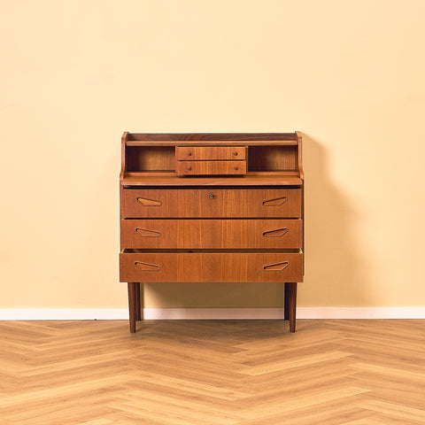 Small Teak Secretary Writing Desk