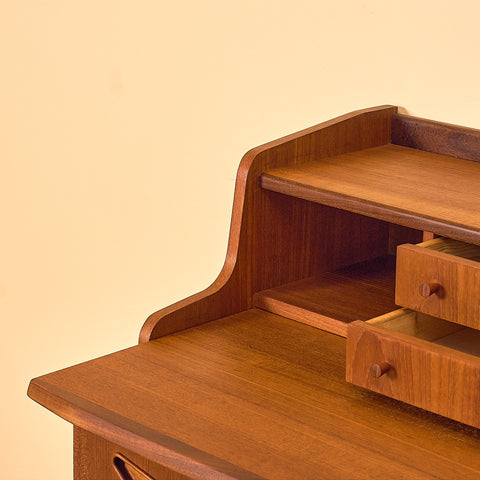 Small Teak Secretary Writing Desk