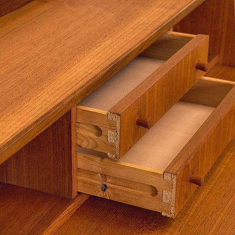 Small Teak Secretary Writing Desk
