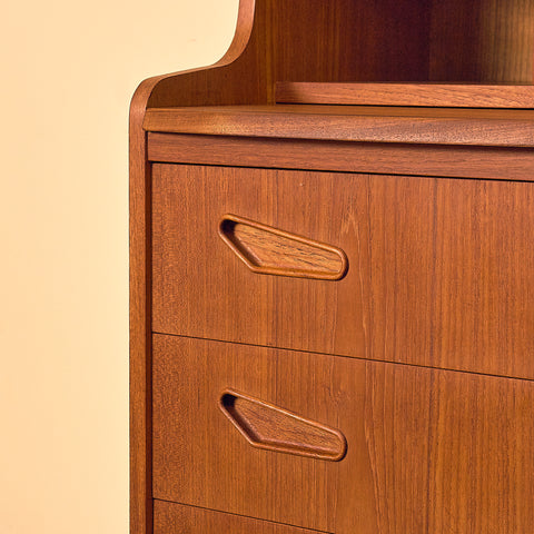 Small Teak Secretary Writing Desk