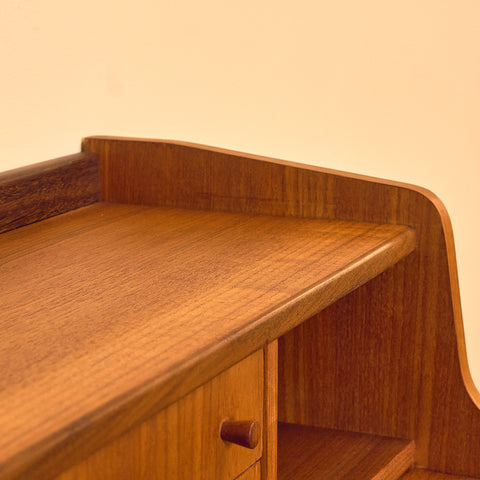 Small Teak Secretary Writing Desk