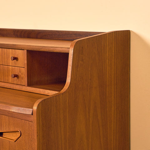 Small Teak Secretary Writing Desk