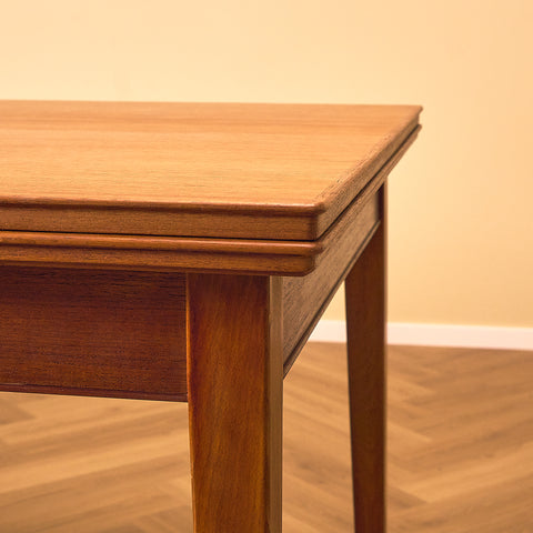 Large Danish Teak Dining Table with Square Tapered Legs