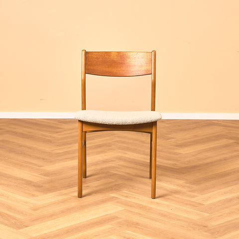 Danish dining chairs in teak and beech