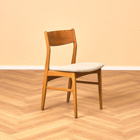 Danish dining chairs in teak and beech