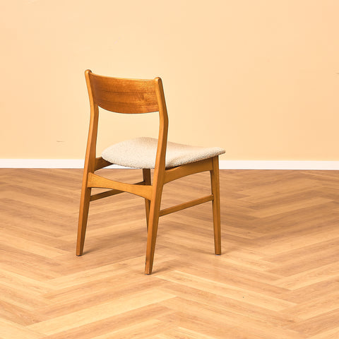 Danish dining chairs in teak and beech