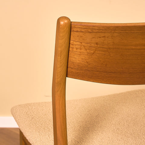 Danish dining chairs in teak and beech