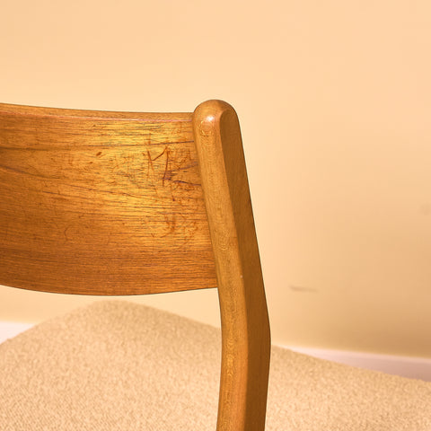 Danish dining chairs in teak and beech