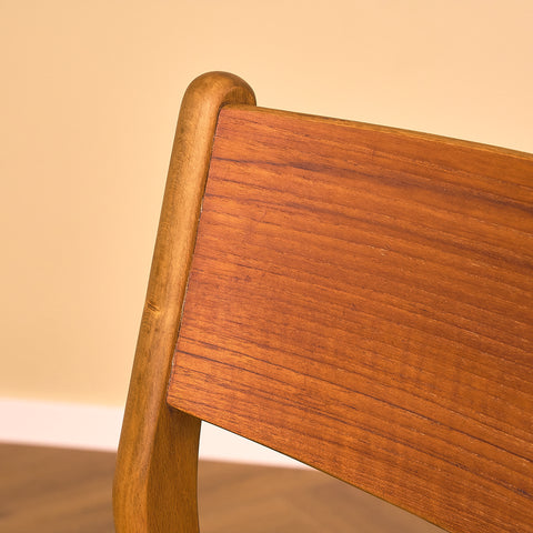 Danish dining chairs in teak and beech