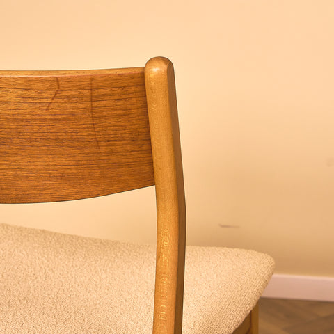 Danish dining chairs in teak and beech