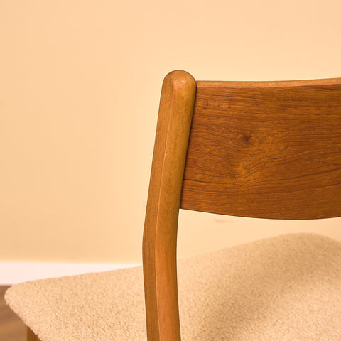 Danish dining chairs in teak and beech