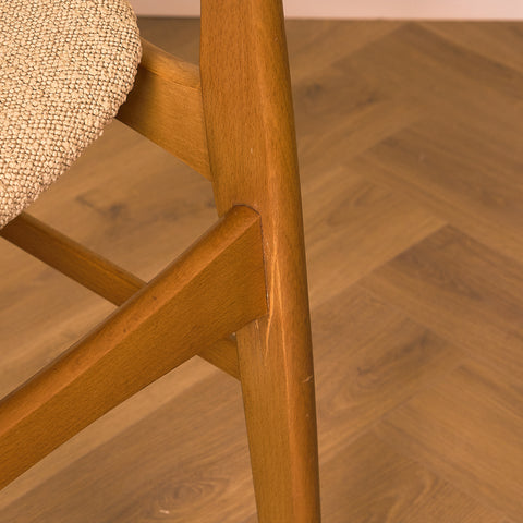 Danish dining chairs in teak and beech