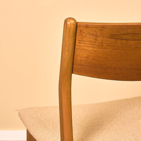 Danish dining chairs in teak and beech