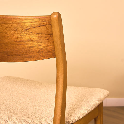 Danish dining chairs in teak and beech