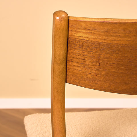 Danish dining chairs in teak and beech