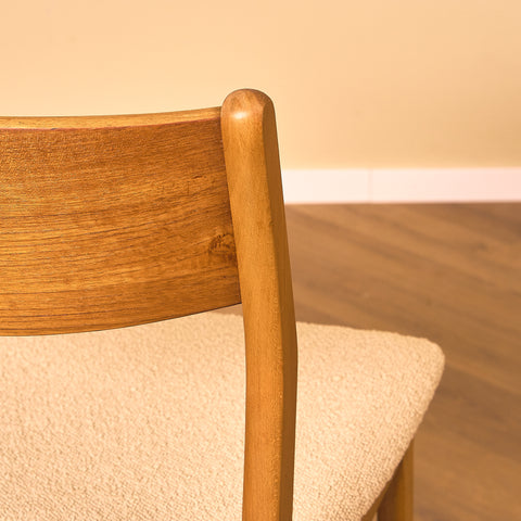 Danish dining chairs in teak and beech
