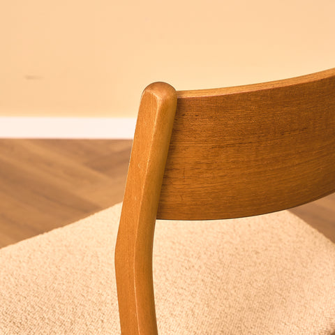 Danish dining chairs in teak and beech